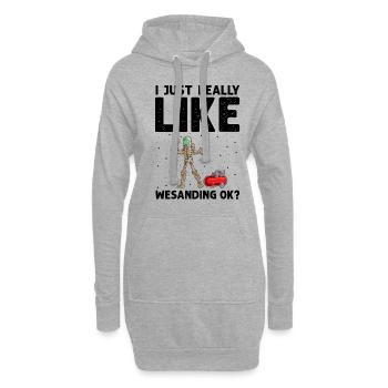 Autolackierer Angebot für Karosserietechniker - Hoodie-Kleid - Grau meliert - Vorne