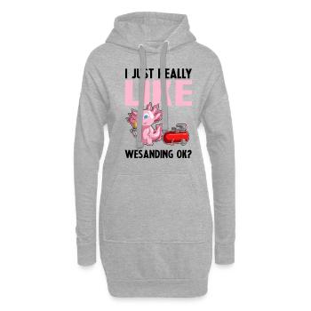 Autolackierer Angebot für Karosseriebauer - Hoodie-Kleid - Grau meliert - Vorne