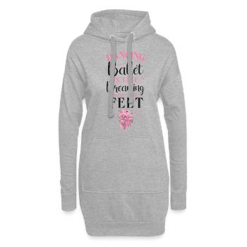Ballet Dancer Dance Girl Ballerina - Hoodie-Kleid - Grau meliert - Vorne