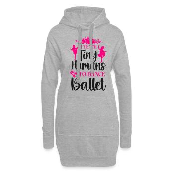 Ballet Dancer Dance Girl Ballerina - Hoodie-Kleid - Grau meliert - Vorne