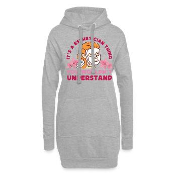 Cute Licensed Esthetician Skincare - Hoodie-Kleid - Grau meliert - Vorne