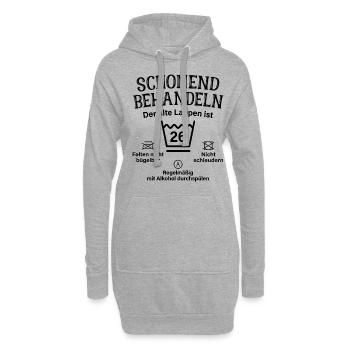 26. Geburtstag Schonend Behandeln Alte Lappen 26 - Hoodie-Kleid - Grau meliert - Vorne