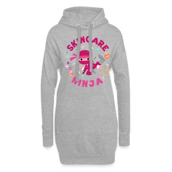 Cute Esthetician Skincare - Hoodie-Kleid - Grau meliert - Vorne