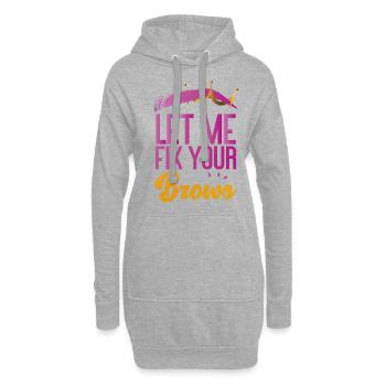 Esthéticienne Esthéticienne Soins de la Peau - Sweat-shirt à capuche long Femme - gris chiné - Devant