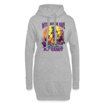 Halloween design für die Halloween Party - Hoodie-Kleid - Grau meliert - Vorne