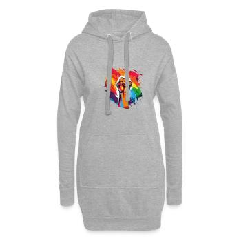 LGBTQ et fiers pour toujours - Rainbow LGBT Rights - Sweat-shirt à capuche long Femme - gris chiné - Devant