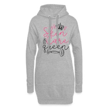 Cute Esthetician Skincare - Hoodie-Kleid - Grau meliert - Vorne
