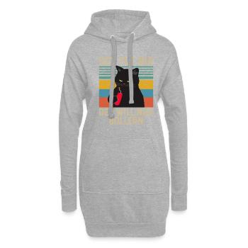 Der Tut Nix Der Will Nur Böllern - Hoodie-Kleid - Grau meliert - Vorne
