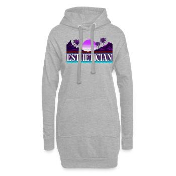 Soins de la peau d’esthéticienne agréée mignonne - Sweat-shirt à capuche long Femme - gris chiné - Devant