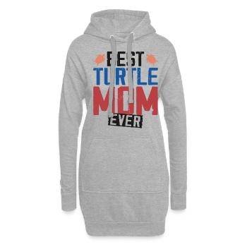 Tortue de mer Tortue Maman Best - Sweat-shirt à capuche long Femme - gris chiné - Devant