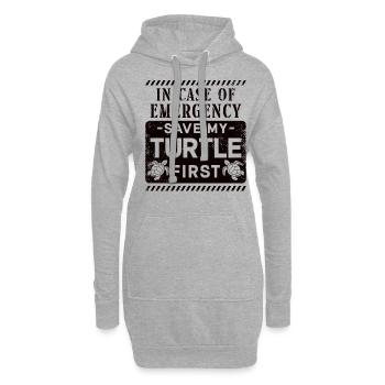 Tortue de mer en cas de - Sweat-shirt à capuche long Femme - gris chiné - Devant