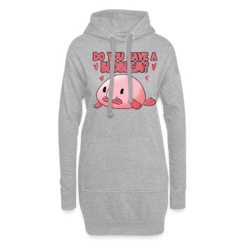 Costume de Blobfish - Visage de poisson Blob laid - - Sweat-shirt à capuche long Femme - gris chiné - Devant