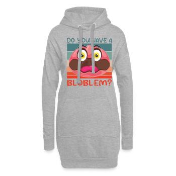 Costume de Blobfish - Visage de poisson Blob laid - - Sweat-shirt à capuche long Femme - gris chiné - Devant