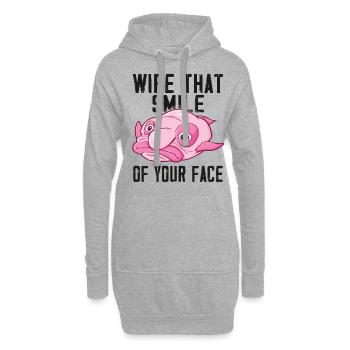 Costume de Blobfish - Visage de poisson Blob laid - - Sweat-shirt à capuche long Femme - gris chiné - Devant