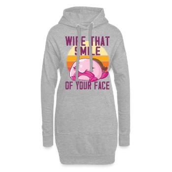 Costume de Blobfish - Visage de poisson Blob laid - - Sweat-shirt à capuche long Femme - gris chiné - Devant