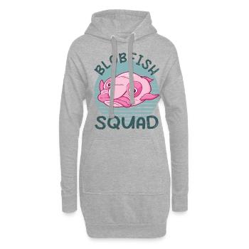Costume de Blobfish - Visage de poisson Blob laid - - Sweat-shirt à capuche long Femme - gris chiné - Devant