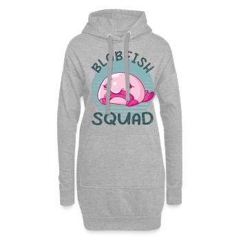 Costume de Blobfish - Visage de poisson Blob laid - - Sweat-shirt à capuche long Femme - gris chiné - Devant