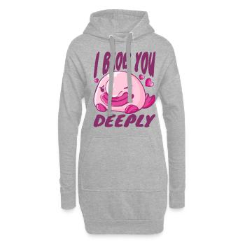 Costume de Blobfish - Visage de poisson Blob laid - - Sweat-shirt à capuche long Femme - gris chiné - Devant