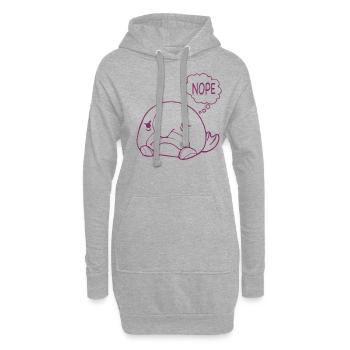 Costume de Blobfish - Visage de poisson Blob laid - - Sweat-shirt à capuche long Femme - gris chiné - Devant