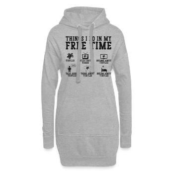 Sea Turtle Tortoise Things I Do In - Hoodie-Kleid - Grau meliert - Vorne