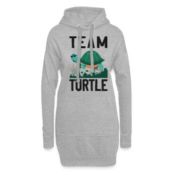 Sea Turtle Tortoise Team Turtle - Hoodie-Kleid - Grau meliert - Vorne