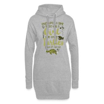 Tortue de mer Tortue Il était une fois - Sweat-shirt à capuche long Femme - gris chiné - Devant