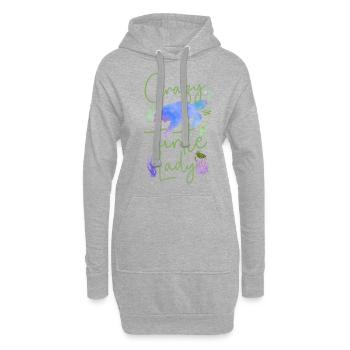 Sea Turtle Tortoise Watercolor - Hoodie-Kleid - Grau meliert - Vorne