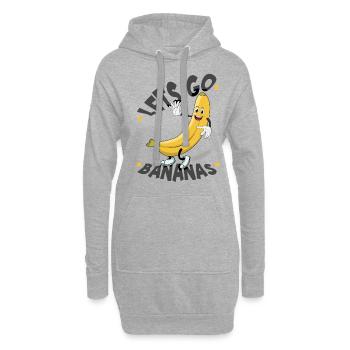 Hallo Vintage Lustige Banane Meme Lass uns gehen Banane - Hoodie-Kleid - Grau meliert - Vorne