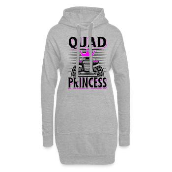 Quad Princess ATV Allrad Quad Fahren Offroad Girl - Hoodie-Kleid - Grau meliert - Vorne