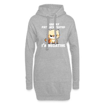 i had my patience tested - Hoodie-Kleid - Grau meliert - Vorne