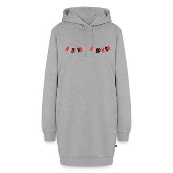Feminist No Uterus No Opinion - Hoodie-Kleid - Grau meliert - Vorne