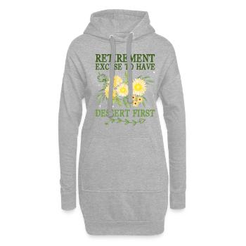 Grand-mère retraitée Pension de retraite Grand-mère Reti - Sweat-shirt à capuche long Femme - gris chiné - Devant