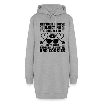 Pensionierte Oma Rentner Rentner Krankenschwester Krankenschwester Re - Hoodie-Kleid - Grau meliert - Vorne