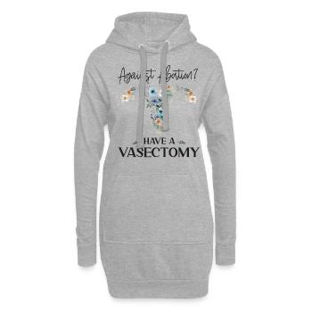 Feminist Flower Floral Against - Hoodie-Kleid - Grau meliert - Vorne