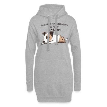 Habe heute keine Verbindung Hund E LAN - Hoodie-Kleid - Grau meliert - Vorne