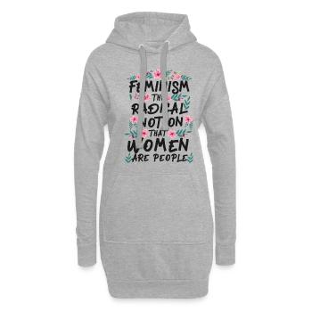 Le féminisme féministe Le radical - Sweat-shirt à capuche long Femme - gris chiné - Devant