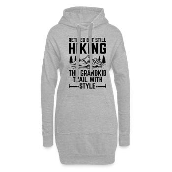 Retraité mais toujours en randonnée Le Grandkid Trail avec S - Sweat-shirt à capuche long Femme - gris chiné - Devant