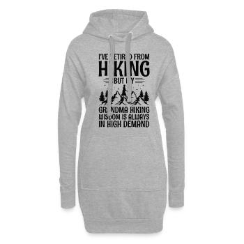 Randonnée Grand-mère retraitée Retraitée Pension Hiker Tre - Sweat-shirt à capuche long Femme - gris chiné - Devant