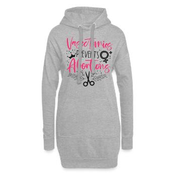 Feminist Vasectomies Prevents - Hoodie-Kleid - Grau meliert - Vorne