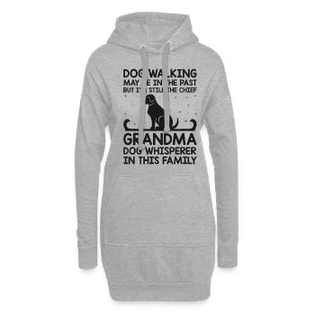 Hundeliebhaber Rentner Oma Rentner Hundebesitzer Hund Hund - Hoodie-Kleid - Grau meliert - Vorne