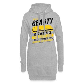 Französische Harfinisten und Harmonikaspieler - Hoodie-Kleid - Grau meliert - Vorne