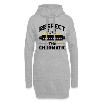 Französische Harfinisten und Harmonikaspieler - Hoodie-Kleid - Grau meliert - Vorne