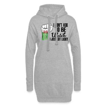 Welch Pride Welch Flag Grown Welch Roots Welch - Hoodie-Kleid - Grau meliert - Vorne