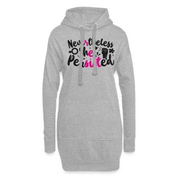 Feminist Nevertheless She - Hoodie-Kleid - Grau meliert - Vorne