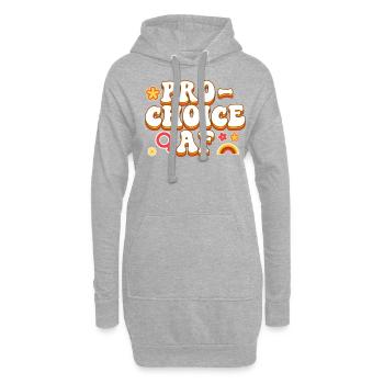 Féministe Pro-Choice Af - Sweat-shirt à capuche long Femme - gris chiné - Devant