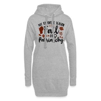 Féministe Ma saison préférée Automne - Sweat-shirt à capuche long Femme - gris chiné - Devant