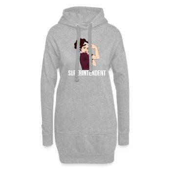 superintendent definition - Hoodie-Kleid - Grau meliert - Vorne
