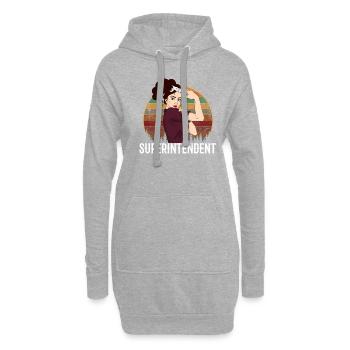 superintendent definition - Hoodie-Kleid - Grau meliert - Vorne