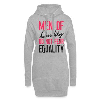 Feminist Men Of Quality Don't Fear - Hoodie-Kleid - Grau meliert - Vorne