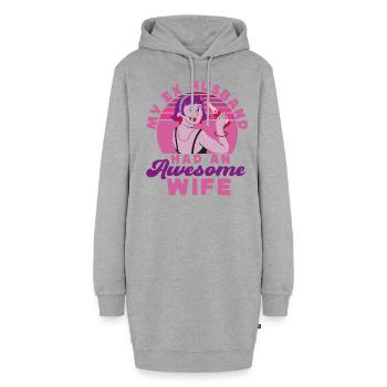 Joyeux divorce Party Mon ex mari - Sweat-shirt à capuche long Femme - gris chiné - Devant